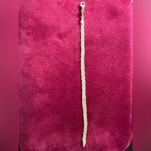 Elegant Silver Rope Chain Bracelet